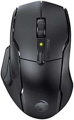 ROCCAT ROC-11-450-02 Kone Air - Souris de Jeu Ergonomique sans Fil avec 800 Heures d'autonomie Batterie, Capteur Optique 19 000 DPI, Revêtement Latéral en Caoutchouc Doublement Injecté, Noir Fiche Technique et Prix au Maroc