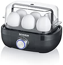 SEVERIN Cuit-œufs 420 W, Appareil de cuisson pour 1 à 6 œufs, Doseur d'Eau Gradué et Perce-Œufs Inclus, Cuiseur à œufs avec réglage électronique du temps de cuisson, noir, EK 3166 Fiche Technique et Prix au Maroc
