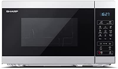SHARP YC-MG02ES - Four à micro-ondes 20 litres, avec fonction grill, programme de décongélation, 11 niveaux de puissance, fonction minuterie, plateau tournant inclus Fiche Technique et Prix au Maroc