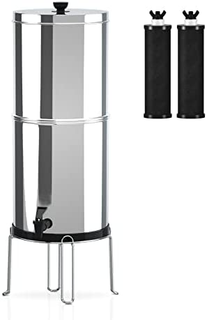 Lixada Purificateur d'eau Système de Filtre à Eau par Gravité Seau de Filtration d'eau avec Support pour Maison Camping en Plein Air Randonnée Préparation Fiche Technique et Prix au Maroc