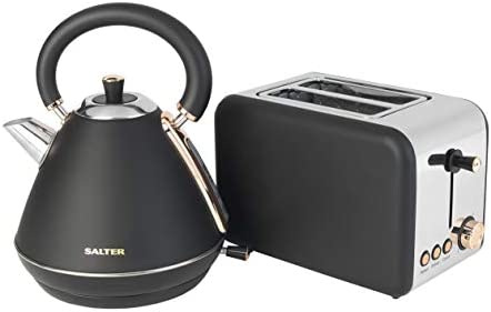 Salter® COMBO-3646 Collection Or rose Bouilloire pyramide et grille-pain 2 pans Fiche Technique et Prix au Maroc