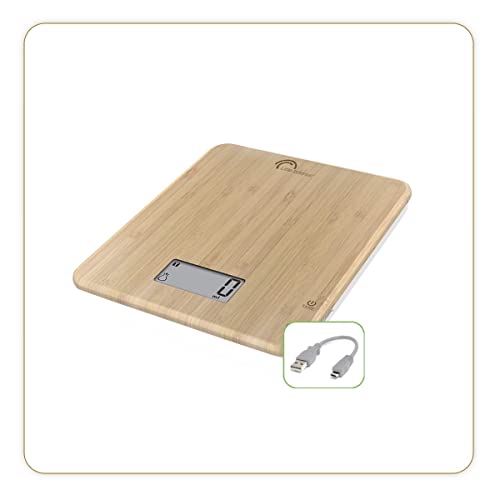 LITTLE BALANCE 8542 Slim Bambou USB-R, Balance de cuisine sans pile, rechargeable USB, réparable, 5 kg, Bambou véritable Fiche Technique et Prix au Maroc