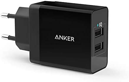 Anker Chargeur Secteur USB 24W 2 Ports Chargeur Mural Adaptateur USB Universel avec Technologie PowerIQ pour iPhone iPad, Samsung Galaxy/Note, LG, Nexus etc[Version améliorée] Fiche Technique et Prix au Maroc