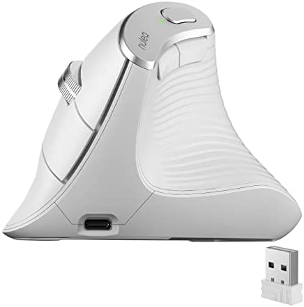 Souris verticale sans fil, Souris ergonomique Réduit la charge musculaire, 2400 DPI, USB C Rechargeable, 3 connexions de périphériques (Bluetooth ou USB), Compatible for PC, Laptop, Mac, Windows Fiche Technique et Prix au Maroc
