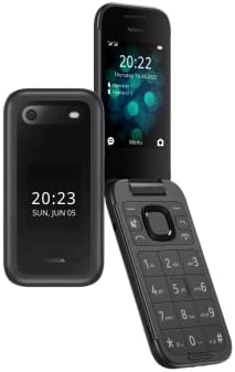 Nokia 2660 Flip, Écran de 2,8", Grands Boutons, Grand Son, Zoom UI, Bouton d'urgence, Fonction de Rotation pour la Gestion des appels, caméra arrière - Noir Fiche Technique et Prix au Maroc