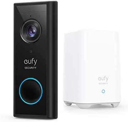 eufy Security, Sonnette vidéo Doorbell sans fil (avec batterie) avec HD 2K, aucuns frais mensuels, AI intégrée pour la détection des personnes, son bidirectionnel, installation autonome simple Fiche Technique et Prix au Maroc