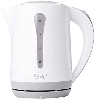 Adler AD 1244 Bouilloire électrique, 2200 W, 2.5 liters, Weiß/Blau Fiche Technique et Prix au Maroc