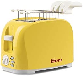 Girmi TP11 Grille-pain Électrique, 800W, Pinces INOX, 6 Niveaux de Cuisson, Jaune Fiche Technique et Prix au Maroc