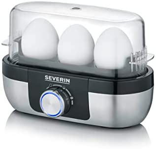Severin Italia EK 3163 contrôle du Temps de Cuisson. Compact, Pratique et de Haute Valeur. Le cuiseur à œufs pour Les Petites familles, Acier Inoxydable brossé/Noir Fiche Technique et Prix au Maroc