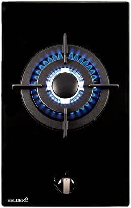 Plaque Gaz verre noir - 1 Feu - encastrable - double couronne Fiche Technique et Prix au Maroc