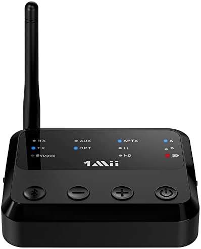 1Mii Bluetooth 5.0 Émetteur et Récepteur, Transmetteur Récepteur Bluetooth 5.0, aptX HD Faible Latence pour TV Casque Bluetooth, 15 Heures d'Autonomie Adaptateur Audio sans Fil Optique RCA AUX Fiche Technique et Prix au Maroc