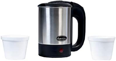 Maxellpower, Bouilloire électrique 0,5 L en acier inoxydable 1000 W 2 tasses incluses Fiche Technique et Prix au Maroc