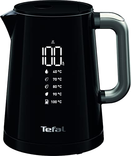 Tefal Smart'N Light Bouilloire électrique 1L, Ecran numérique, 5 réglages, Filtre amovible, Maintien au chaud 30 min, Intérieur inox, Base pivotante, Filtre anticalcaire amovible, Arrêt auto KO854830 Fiche Technique et Prix au Maroc