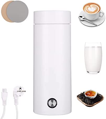 FAOKZE Mini Bouilloire Electrique de Voyage, 450 ml Bouilloire de voyage portable, bouilloire électrique de voyage en acier inoxydable avec deux sous-verres pour Thé, Lait, Café, Arrêt Automatique Fiche Technique et Prix au Maroc