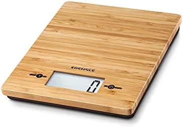 Soehnle Bamboo, balance de cuisine numérique, équipement cuisine en bambou véritable de haute qualité, balance alimentaire très précise, pèse aliment jusqu'à 5 kg, balance électronique hygiénique Fiche Technique et Prix au Maroc