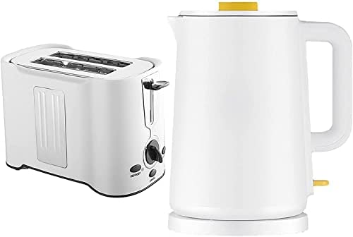 Ensemble Bouilloire Et Grille-Pain De 1,7 Litre Grille-Pain 2 Tranches avec Fonctions De Décongélation/Réchauffage/Annulation Bouilloire Électrique À Ébullition Rapide 1500W Blanc Fiche Technique et Prix au Maroc