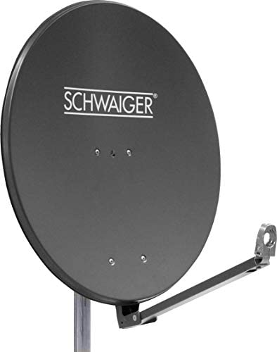 SCHWAIGER -258- Antenne parabolique | 88 cm | Antenne Satellite | avec Bras Support LNB et Support de mât | Guide-câble intégré | Antenne parabolique en Aluminium | 88 x 88 cm | Anthracite Fiche Technique et Prix au Maroc