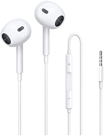 Ecouteurs - Anti-Bruit Ergonomique Oreillette Filaire Stéréo avec Micro et Bouton de intégré contr Le de la Musique pour Tout Appareil,iPhone,Samsung,Huawei,PC Fiche Technique et Prix au Maroc