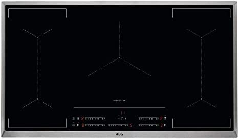 AEG IKE9545AXB Plaque de cuisson autarces/induction/Hob2Hood / Commande Slider/Cadre en acier inoxydable / 5 zones de cuisson/Fonction pont/Sécurité enfant Fiche Technique et Prix au Maroc