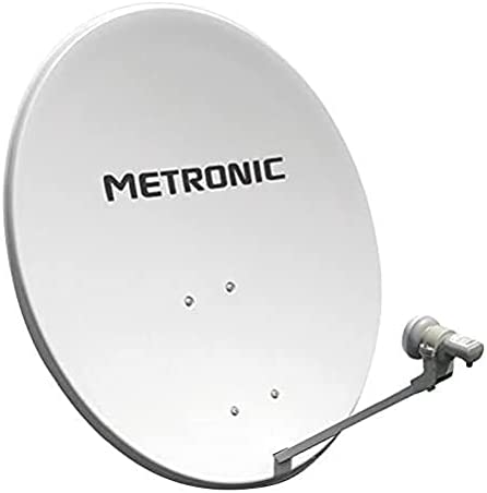 Metronic 498250 Kit parabole acier 80cm + Tête de parabole LNB universelle - CALYSTA - Blanc Fiche Technique et Prix au Maroc