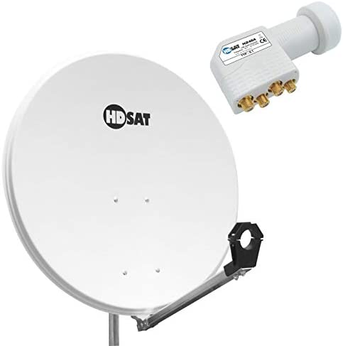 HDSAT Pack Parabole Satellite Acier 80cm + LNB Quad Universel 0,1dB Fiche Technique et Prix au Maroc