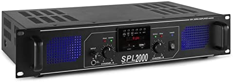 Skytec SPL2000MP3 - Amplificateur professionnel, 2X 1000 Watts Noir, SD, MP3, USB idéal pour une utilisation mobile, DJ, HIFI, Home Cinéma Fiche Technique et Prix au Maroc