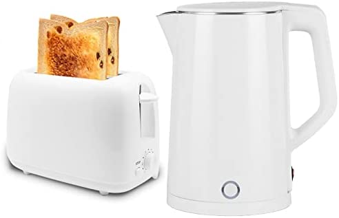 HIMU Ensemble Bouilloire Et Grille-Pain, Grille-Pain À 2 Fentes Avec Bouilloire Électrique En Acier Inoxydable De 1,7 Litre | 1 500W À Ébullition Rapide, Blanc Fiche Technique et Prix au Maroc