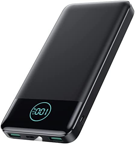 AXNEB Batterie Externe 13800mAh, [Ultra Mince mais Puissant] Power Bank USB C 3A in & Out Chargeur Portable avec Affichage LED et Lampe de Poche Batterie Portable pour iPhone Samsung Huawei Xiaomi Fiche Technique et Prix au Maroc