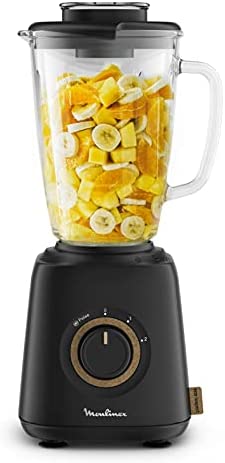 Moulinex Blender Eco Respect, Design écologique, Smoothie, milk-shake, gaspacho, soupe, 1,75 L, 4 lames, 800 W, Fabriqué en France LM46EN10 Fiche Technique et Prix au Maroc