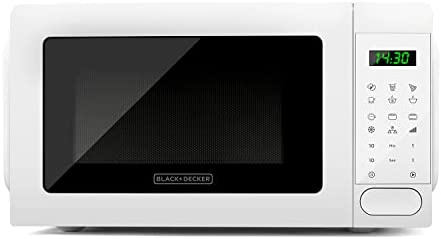 BLACK+DECKER BXMZ701E - Micro-ondes 700W, 20L, 10 niveaux puissance, Fonction grill, Fonction décongélation, Minuterie 99 min, Auto-menu avec 6 recettes, Compact Fiche Technique et Prix au Maroc