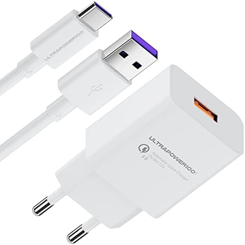 ultrapower100 Chargeur Secteur Super Rapide 3.0 pour Samsung Huawei Google HTC LG Meiuzu Oppo ZTE Oneplus Nokia Sony etc. Type C Fiche Technique et Prix au Maroc