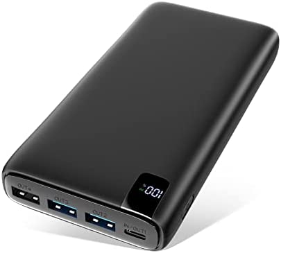 A ADDTOP Batterie Externe 26800mAh, 18W PD Batterie Portable USB C Power Delivery avec Ecran LCD Power Bank avec 4 Ports USB pour Smartphone, Tablets et Autres (Black) Fiche Technique et Prix au Maroc