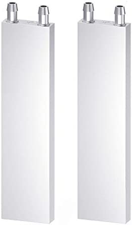 Clyxgs CLDIY Lot de 2 blocs de refroidissement à eau liquide en aluminium pour PC, PC, PC, PC, graphique, dissipateur thermique Endothermic Head Argent (40 mm x 200 mm x 12 mm) Fiche Technique et Prix au Maroc