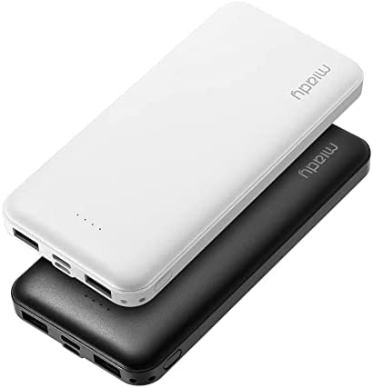 Miady 2pcs Batterie Externe 10000mAh, Batterie Portable USB C (Input&Output),2 Ports de Sortie USB 2.4A, Compatible avec iPhone Samsung Huawei iPad etc. Fiche Technique et Prix au Maroc