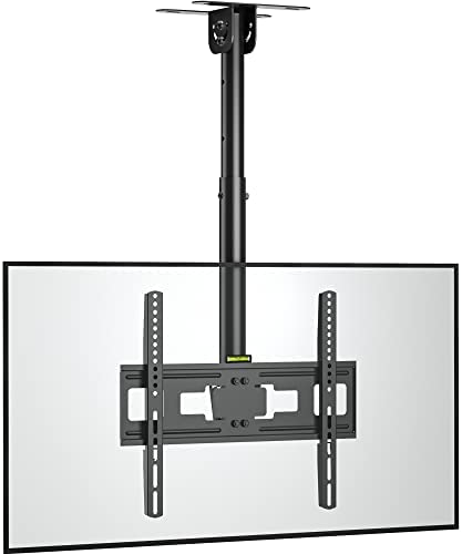 BONTEC Support TV Plafond Inclinable, Réglable en Hauteur pour la Plupart des Téléviseurs de 26 à 55 Pouces, Support Plafond pour TV à Mouvement Complet, Charge jusqu'à 45 kg, Max VESA 400x400 mm Fiche Technique et Prix au Maroc