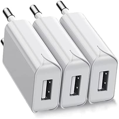 SCHITEC Chargeur USB 5V / 1A Mini USB Mural Chargeur Secteur USB Adaptateur de Prise Universel Compatible avec iPhone, Samsung, Nexus, Nokia, Huawei, Xiaomi, HTC, Sony, LG，Tablettes, MP3 (White-3pack) Fiche Technique et Prix au Maroc