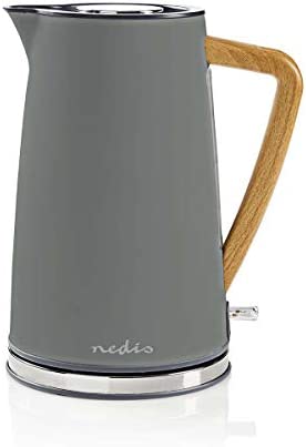Nedis Bouilloire électrique 1,7 L Douce au Toucher Gris Fiche Technique et Prix au Maroc