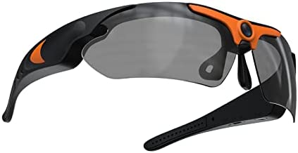 Lunettes de Caméra, Lunettes de Soleil Vidéo 1080p Full HD Lunettes de Caméra de Tir Portables avec Lentilles Polarisées, Enregistrement Audio et Vidéo, pour le Cyclisme, la Randonnée,(orange) Fiche Technique et Prix au Maroc