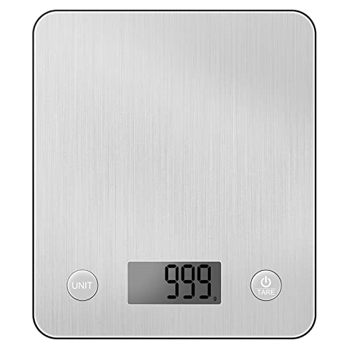 Numérique Balance de Cuisine Smart Digital Balance PréCision Balance Électronique Plateaux de table de pesée en acier inoxydable, Fonction Tare, 5 kg/11lbs, Balance de alimentaire multifonctionnel Fiche Technique et Prix au Maroc