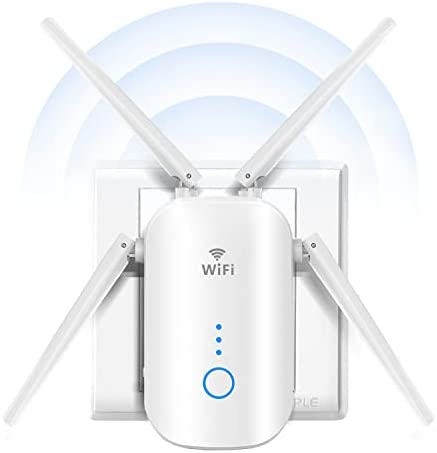 Répéteur WiFi 1200 Mbps Amplificateur WiFi Puissant Dual Bande WiFi Extender Booster WiFi sans Fil 5GHz avec Modes Repeteur/AP/Routeur/Bridge,WiFi Repeater Compatible Box Internet Fiche Technique et Prix au Maroc