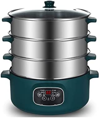DFGHJK Chaudières À Vapeur De Grande Capacité Électrique Multifonction Multifonction À Trois Couches Pot De Vapeur Électrique Pot Smart Cookware Fiche Technique et Prix au Maroc