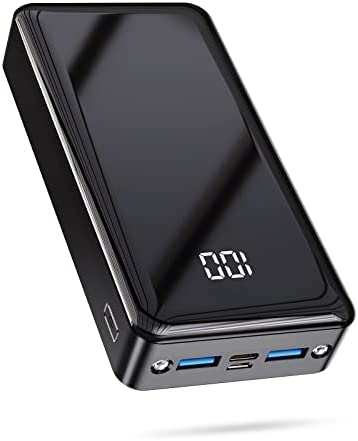 PD22.5W Batterie Externe 24000mAh Chargeur Portable Grande Capacité Rapide avec 3 Ports USB Sortie et 3 Entrées et lampe de poche,Power Bank USB C avec Affichage Numérique LED pour iPhone Samsung iPad Fiche Technique et Prix au Maroc