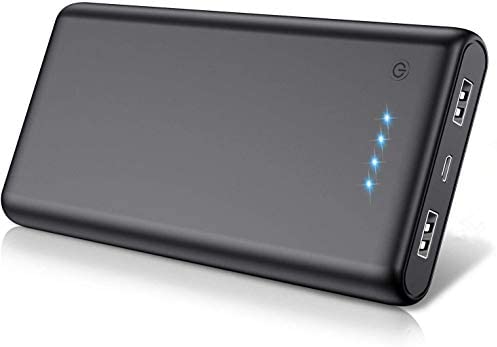 QTshine Batterie Externe 26800 mAh, [Meilleure Service de 2 Ans] Power Bank Portable Chargeur Ultra-Grande Capacité Batterie de Secours 2 Ports USB Sortie Compatible avec Smartphones/Tablettes Fiche Technique et Prix au Maroc