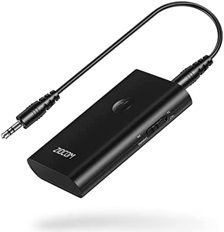 ZIOCOM Émetteur Bluetooth pour TV//PC, Récepteur Bluetooth pour Voiture/Haut-parleurs/Home cinéma, Adaptateur Audio sans Fil 2 en 1 (Connexions AUX et RCA 3,5 mm ) Fiche Technique et Prix au Maroc