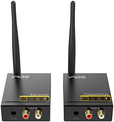 YMOO 2,4 GHz Transmetteur Audio RCA sans Fil,Adaptateur à Faible Latence de Moins de 20 ms,Distance de Transmission de 320 Pieds,emetteur récepteur Audio pour systeme HiFi sans Fil Maison/TV/Enceinte Fiche Technique et Prix au Maroc
