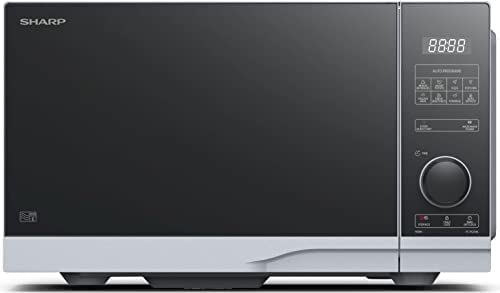 Sharp YC-PS254AE-S Micro-Ondes (900 W, 25 L, 10 Niveaux de Puissance Eco, Décongélation, Sécurité Enfant) Argenté/Noir Fiche Technique et Prix au Maroc