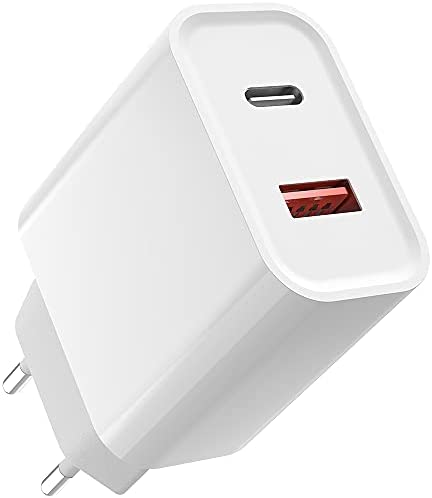 20W Chargeur USB C Rapide 2 Ports pour IPhone 13/12/12 Mini/12Pro/12 Pro Max/11/11 Pro Max/XS Max/XR/X, iPad AirPod, Samsung Galaxy, Xiaomi, Huawei, Chargeur Rapide Apple Prise USB c Fiche Technique et Prix au Maroc
