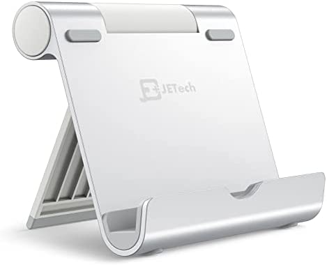 JETech Support Tablette, Support Dock Réglable Portable, Support de Bureau Pliable pour Tablette de 4 Pouces à 12,9 Pouces, Compatible avec iPad Mini/Air/Pro (Argent) Fiche Technique et Prix au Maroc