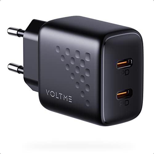 VOLTME Chargeur USB C 20W Noir, Chargeur 2-Port Mural USB-C Double Type C Charge Rapide Secteur PD3.0 PPS Adaptateur Compatible avec iPhone 14/13/Pro/Pro Max/12/11, Galaxy Note, Xiaomi/Huawei/Pixel Fiche Technique et Prix au Maroc