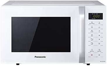 Panasonic NN-K35HWMEBG | Four Micro-ondes Gril 2 en 1, 23 L, 800 W et 5 niveaux de puissance , Gril Quartz 1000 W, Plateau tournant 28,8 cm, 11 Programmes, Quick Start 30 Sec, Blanc – Version FR Fiche Technique et Prix au Maroc